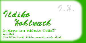 ildiko wohlmuth business card